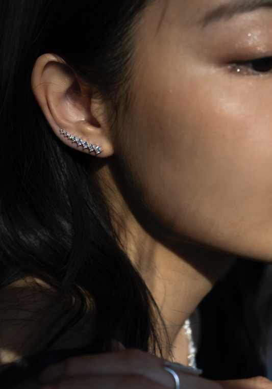 Mallika Climber Stud Earrings