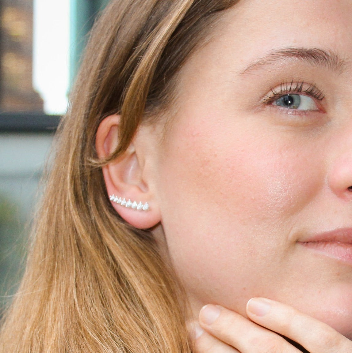 Mallika Climber Stud Earrings