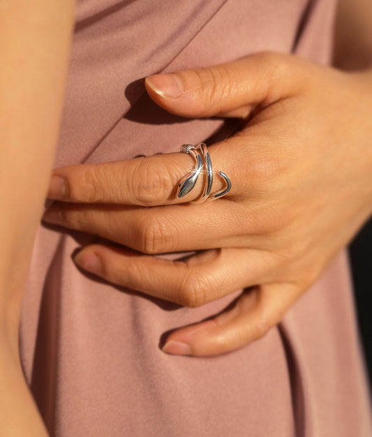 Emma Silver Snake Ring