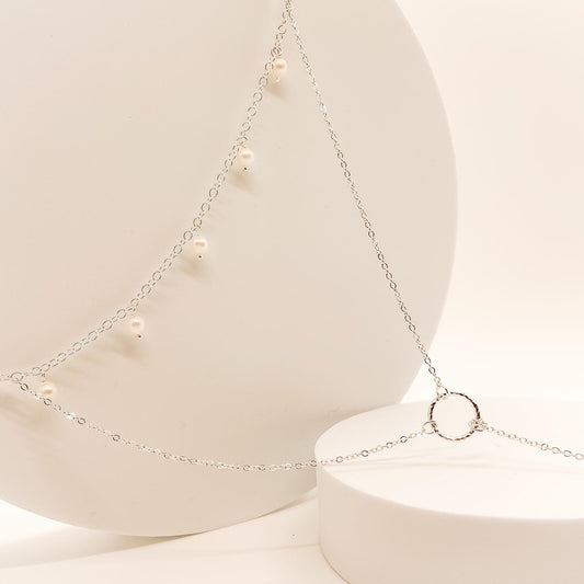 The Patricia Pearls and Silver Necklace